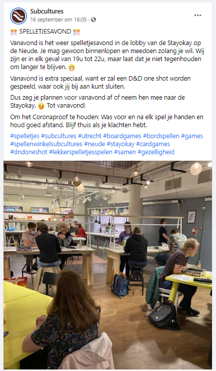 Subcultures spellenavond